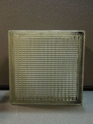 Vintage architectural glass building wall window blocks 8&#034; x 8&#034; optic pattern for sale