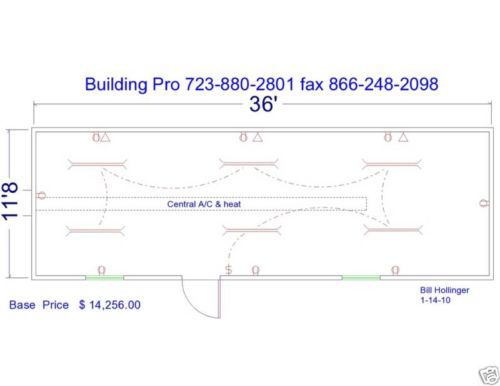 BuildingPro 12x36 Modular Building Field Office Trailer