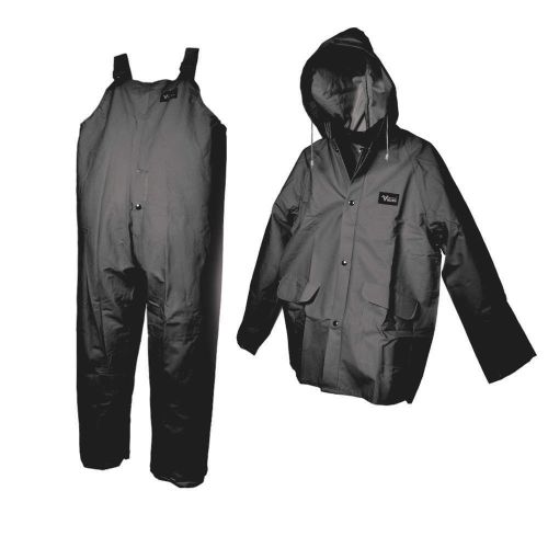 3 pc. rainsuit w/detach hood, black, l 2110bk-l for sale