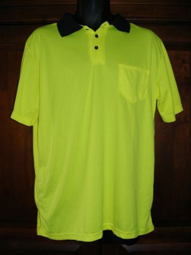 FORESTER BRIGHT YELLOW SAFETY T-SHIRT POLO SIZE MENS X-LARGE XL