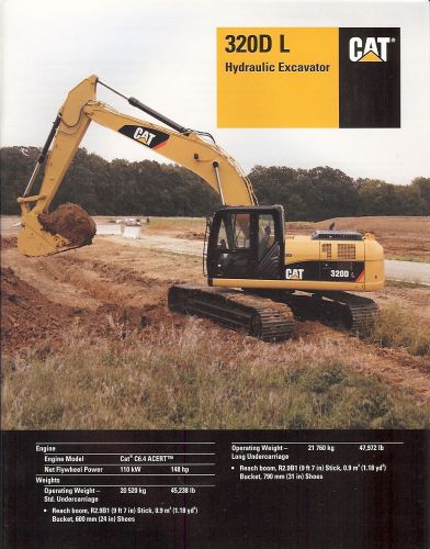 Equipment Brochure - Caterpillar - 320D L - Hydraulic Excavator - 2010 (E1751)