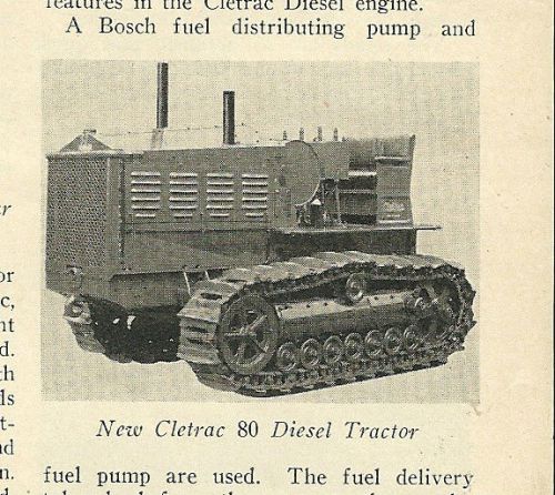 Dec.1933 Cleveland Tractor Co. ohio New 80 Cletrac Diesel Tractor Article