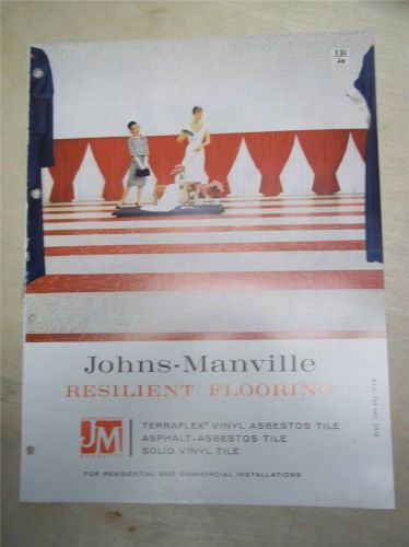 Johns-Manville Catalog~Terraflex Vinyl-Asbestos Floor Tile/Asphalt Flooring~1961