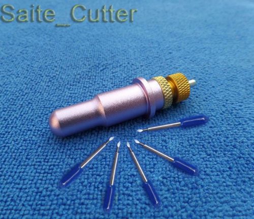 5pcs gcc 60° cutting plotter blade +1pc roland rabbit vinyl cutter blade holder for sale