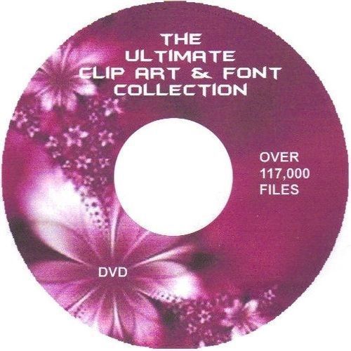 NEW # ULTIMATE CLIP ART &amp; FONT COLLECTION DVD - Free Shipping to United States