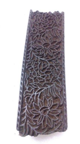 Vintage big size hand carved pretty bunch of flower textile printing block/stamp for sale