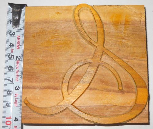 Wood Type Printers Block hand crafted Letterpress &amp; Ampersand  4&#034; tall #335