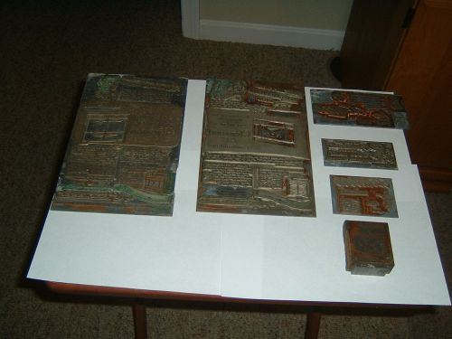 Vintage Copper Advertising Printing Plates For Glenwood Stoves