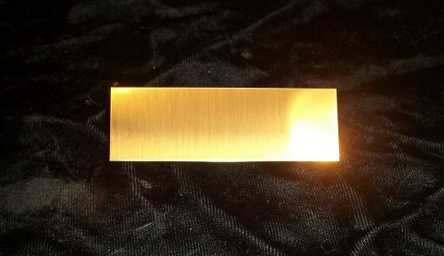 1 X 3 NEW HERMES GOLD BRASS ENGRAVING MACHINE PLAQUE &amp; TROPHY PLATES