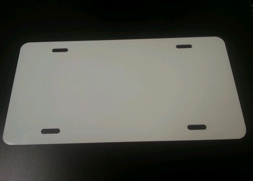 Box of 50 WHITE Aluminum License Plate Tag Blanks .025