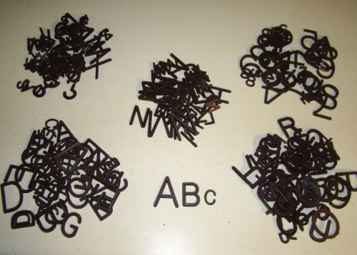 331 - Assorted Lot  - 2&#034; - 1.5&#034; - 1&#034; - MAGNETIC Sign LETTERS and NUMBERS - Brown