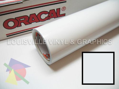 1 roll 24&#034; x 5 yds white oracal 651 sign &amp; graphics cutting vinyl for sale