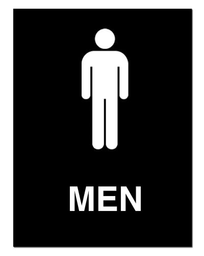 Men&#039;s restroom sticker