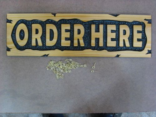 ORDER HERE 3D Carved WRC Wood Sign 5x18 Plank With Chain, Deli Shop Business