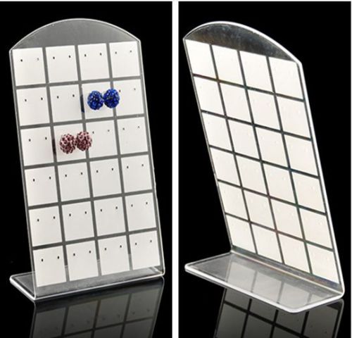 Helpful Design 48 Holes Jewelry Earrings Simple Practical White Display TR10 New