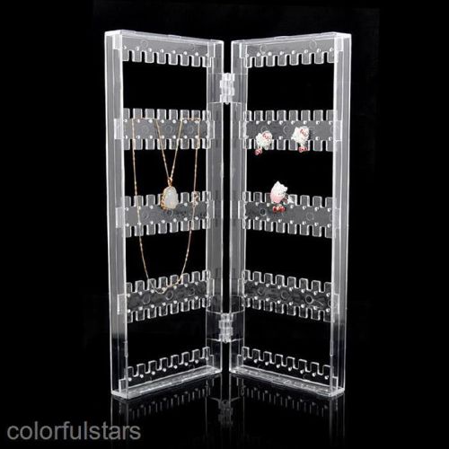 Double Straight Doors Pendant Earrings Jewelry Display Stand Holder Hanger Frame