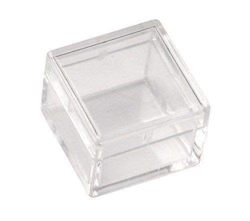 1 Pack of 50 Clear 1&#034; x1&#034; Plastic Boxes Gems Stones Beads Display