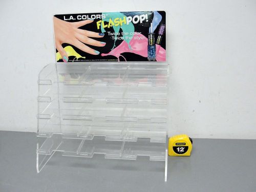 L.a. colors flash pop nail polish display stand table top retail rack acrylic for sale