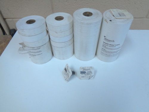 MONARCH 1131 LABELS (30 ROLLS) AND 1130 INK ROLL (2PCS) - NOS - FREE SHIPPING!!!