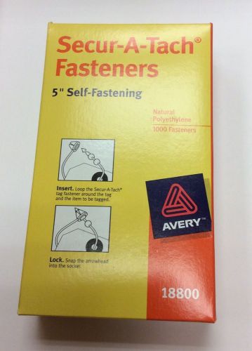 Avery Secur-A-Tach 5&#034; Self-Fastening Fasteners #18800 NEW In Sealed Box