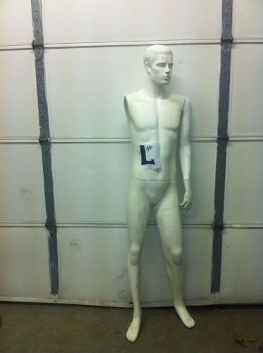 White fiberglass mannequin heavy duty durable male # l for sale