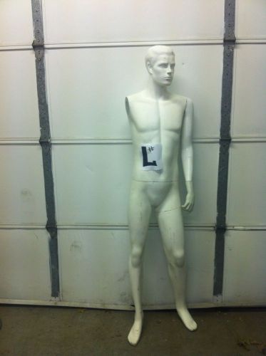 White Fiberglass Mannequin Heavy Duty Durable Male # L