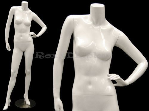 Female Fiberglass Headless mannequin with new high heel feet #MD-GS7BW1