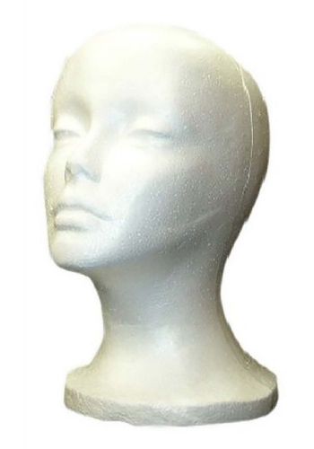 Styrofoam Model Heads/Hat Wig Foam Mannequin - 12&#034; Round base