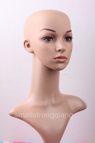 PVC Female Mannequin Head For Jewelry, Wigs, Sunglasses Hats Scarves ETC