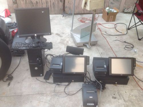 J2 520 m2 2 terminal pos system w/3 printers 2 cash drawers for sale