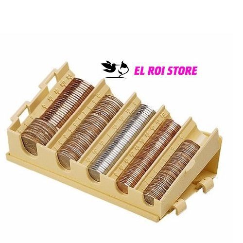 Compact Coin Organizer 5 Compartments Sand Money Sorting Sections FAST SHIPPING