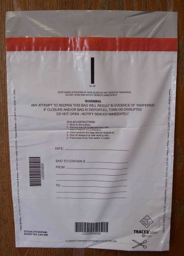 Tamper evident plastic deposit bags - opaque, 100/pack for sale