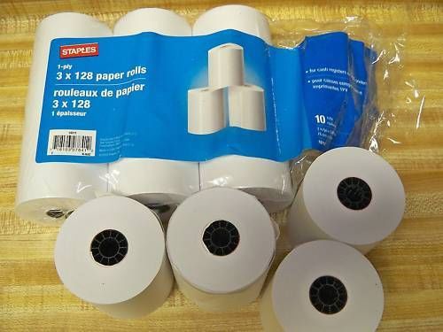 10 rolls 1 ply register tape 3&#034; opened package new for sale