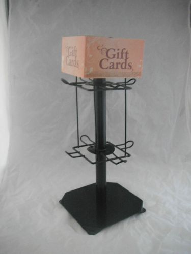Retail gift card display stand holder black metal pos 16&#034; x7&#034; for sale