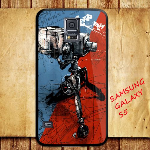 iPhone and Samsung Galaxy - Vintage Camera Drawing Red Blue - Case