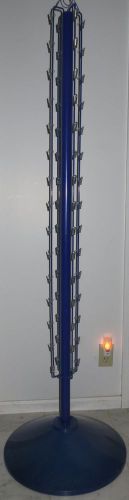 Midway Blue Metal Cage 60 Clip Display Rack-Sign Holder Top-67 Inches Tall