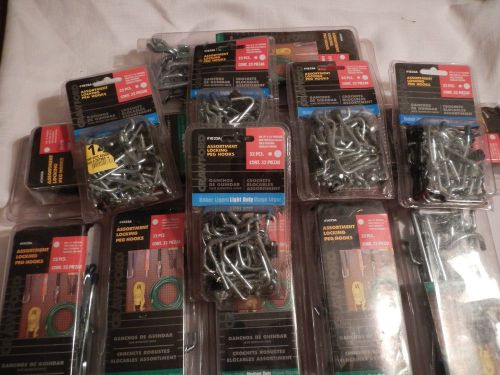 Large lot peg hooks 8 packages- 416 pcs. 1/4&#034; free shipping! for sale
