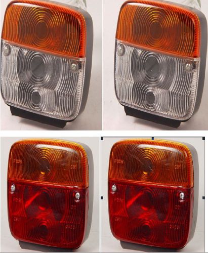 Front Indicator + Rear Tail Flasher Light Lamp Mini Truck Lorry Trailer Bus