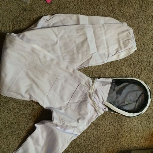 Mann lake cotton/polyester deluxe bee suit with zipper veil, medium nwot $149 for sale