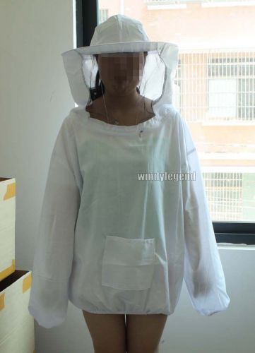 1 pc beekeeping jacket and veil smock with front fastening zip bee suit equip for sale