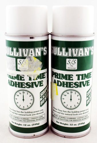 Set 3 Cans Sullivan&#039;s Prime Time Adhesive Clear Designed Thinner Hair New (New)