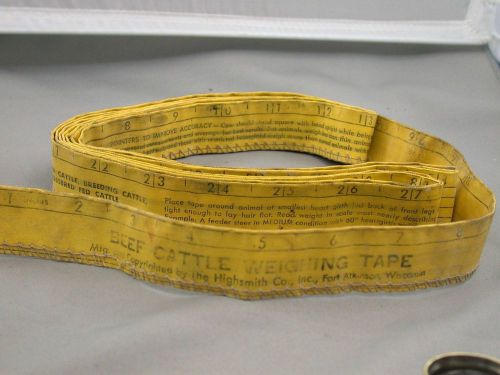 Beef cattle weighing tape highsmith co fort atkinson wisconsin farming tool for sale