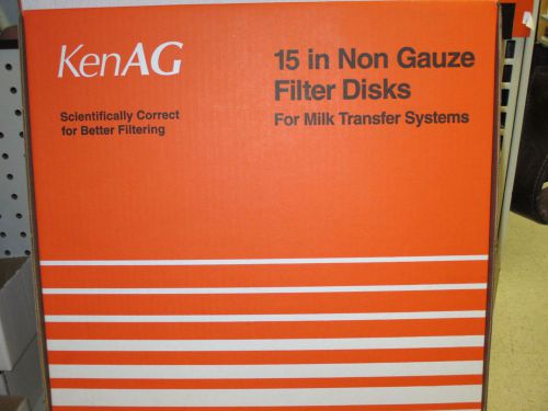 Milk Filter Strainer - 15 inch Disk - Dumping Station- Box of  100 - Ken Ag-New