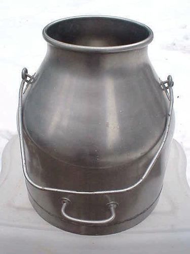 VINTAGE 5 GALLON STAINLESS STEEL DELAVAL DAIRY COW FARM GOAT MILK CAN MILKER EXC