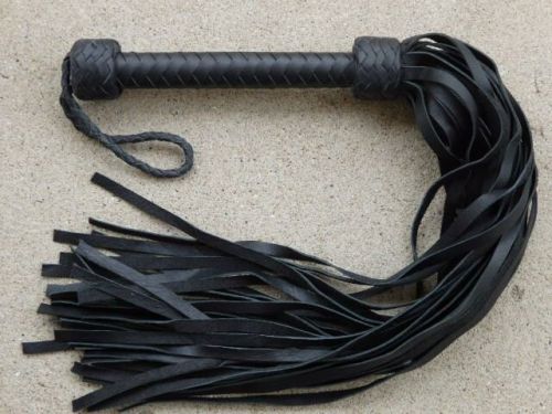 New mr thuddy light black leather flogger - amazing horse training tool ind2 for sale