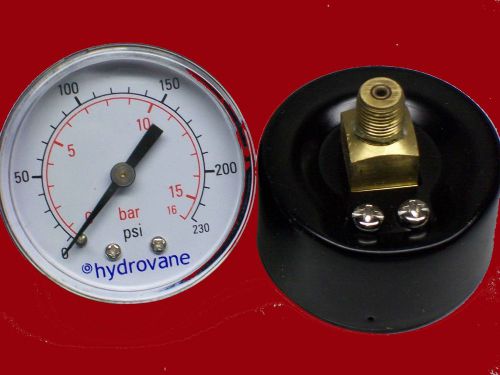 Hydrovane air compressor parts air  gauge 0 - 230 psi  16 bar used tools great for sale