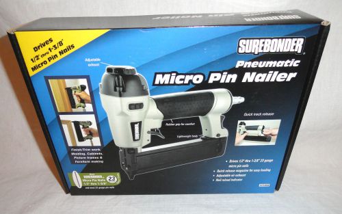 Surebonder pneumatic micro pin nailer drives 1/2&#034; - 1-3/8&#034; micro pin nails new for sale