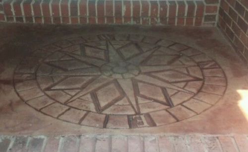 COMPASS ROSE CONCRETE STAMP MAT, CUSTOM  , GREAT DEEP IMPRESSIONS , DURABLE.