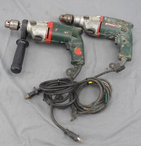 Lot of 2 Corded Metabo HD 500 Hammer Drills Power Tool Made in Germany