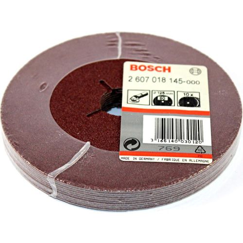 20 bosch fibre sanding discs 125mm (m14) 60g - germany for sale